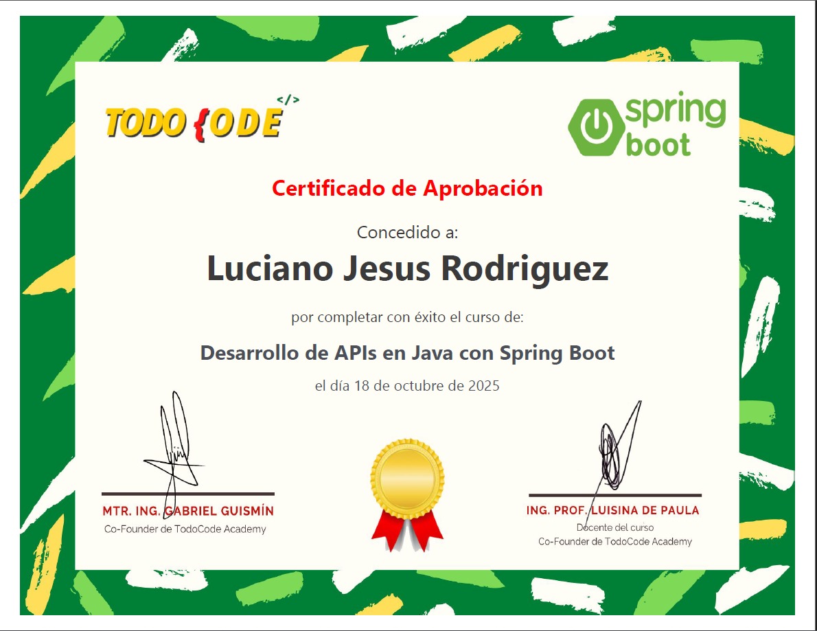 Certificado Oracle ONE
